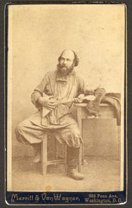 Portret van Onbekende Man met Balalaika door Merritt and Van Wagner