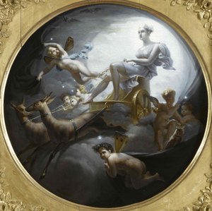 Diana op haar wagen, 1821