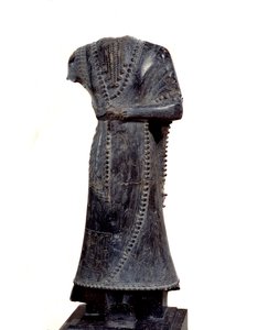 Mesopotamië: acefale beeldje in speksteen van Idi-Ilum, gouverneur van Mari, opgedragen aan de godin Ishtar door Mesopotamian