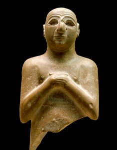 Kunst van Mesopotamië: standbeeld van lugaldalu (orant) door Mesopotamian Mesopotamian