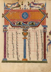 Pagina Canon-tabel door Mesrop of Khizan