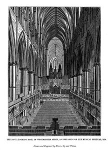 Het schip naar het oosten van Westminster Abbey door Messrs Sly and Wilson