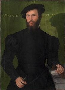Portret van een heer van 27 jaar door Mesteren fra 1540