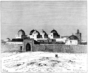 De Moskee van de Zwaarden, Kairwan, ca. 1890 door Meunier