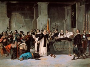 Begrafenis van Atahualpa, augustus 1533, c.1869
