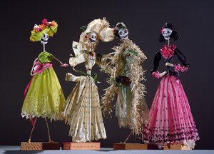 Dames van de Dag van de Doden, uit Oaxaca door Mexican School