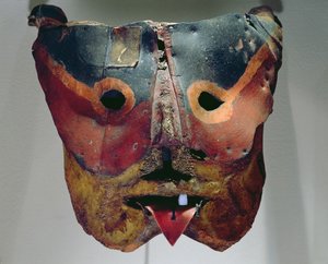 Masker van een Pascola-danser (beschilderd hout)