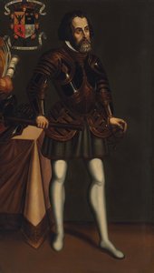 Portret van Hernan Cortes