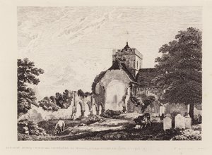 Boxgrove Priory Kerk door Michael (1743 1801) (after) Rooker