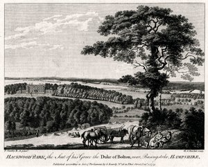 Hackwood Park, de zetel van zijn genade de hertog van Bolton, nabij Basingstoke, Hampshire, 1775 door Michael Angelo Rooker