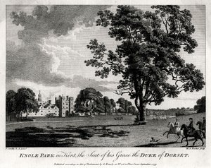 Knole Park in Kent, de zetel van Zijne Genade de Hertog van Dorset, 1775 door Michael Angelo Rooker