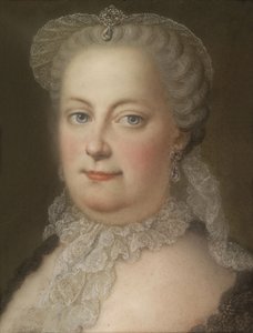 Portret van keizerin Maria Theresia van Oostenrijk 1717-1780, 1762 door Michael Christoph Hagelgans