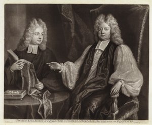 Portret van Thomas Sprat en zoon door Michael Dahl