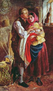 De blinde mandenmaker met zijn eerste kind, 1858