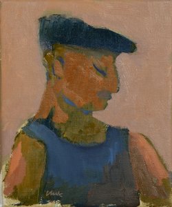 Dapper Man, Marktdag, 2016 (olieverf op linnen) door Michael G. Clark