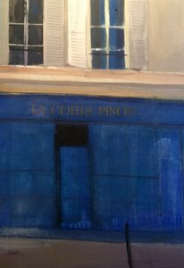 La Corde Pincée, 2015 (aquarel op papier) door Michael G. Clark