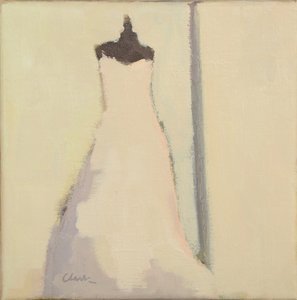 Trouwjurk, 2017 (olieverf op linnen) door Michael G. Clark