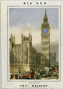 Big Ben Polka, muziekcover uitgegeven door Hanhart, c.1862 door Michael Hanhart