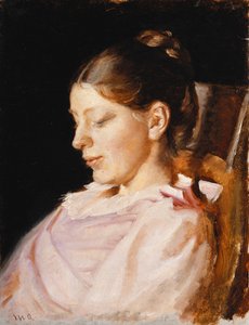 Portret van Anna Ancher, de vrouw van de kunstenaar