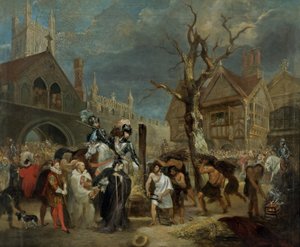 Martelaarschap van bisschop Hooper door Michael William Sharp