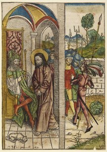 ‘Christus voor Pilatus’ (Der Schatzbehalter, figuur 63) door Michael Wolgemut