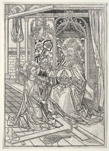 Der Schatzbehalter: De Drie-eenheid, 1491 door Michael Wolgemut