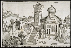 Templum Salomonie uit de Schedels Kroniek van de Wereld, ca. 1493 door Michael Wolgemut