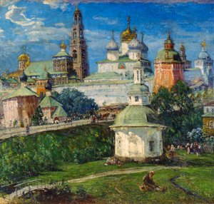 De Drie-eenheid Lavra van St. Sergius in Sergiyev Posad, 1910s