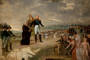 Alexander I gekroond tot koning van Polen door Michal Stachowicz