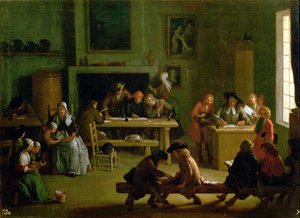 Interieur van een klaslokaal