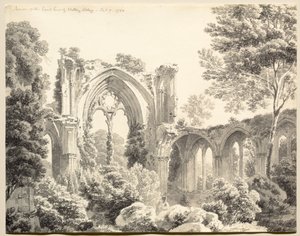 Binnenkant van de oostkant van Nettley Abbey