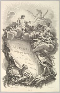 Frontispice voor het graf van Charles Sackville, graaf van Dorset Frontispice voor ..., ca. 1736