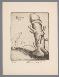 Ex libris van Gianni Mantero door Michel Fingesten (signed by artist)