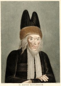 Portret van David Sintzheim, 1800s