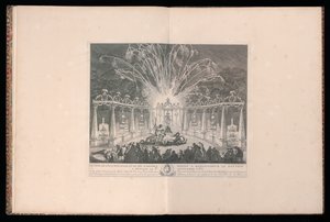 Ontwerp van de verlichting en het vuurwerk opgedragen aan Zijne Genade de Dauphin in Meudon, 3 september 1735 door Michel de Bonneval