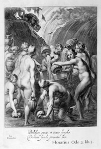De Danaïden veroordeeld om doorboorde vaten met water te vullen, 1655