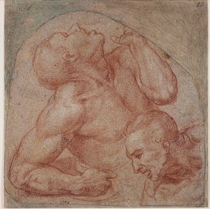 Kopie van het Laatste Oordeel door Michelangelo (after) Buonarroti