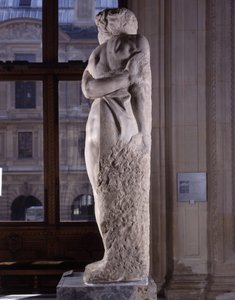 Gevangene, bekend als De Opstandige Slaaf door Michelangelo Buonarroti