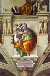 Delphische Sibylle door Michelangelo Buonarroti