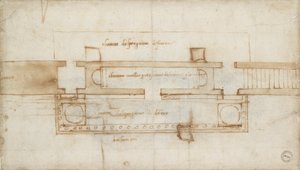 Ontwerp voor een Relikwiekamer door Michelangelo Buonarroti