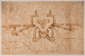 Vestingsontwerp voor een poort door Michelangelo Buonarroti