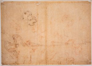 Fortificatieontwerp voor hoekpoort door Michelangelo Buonarroti