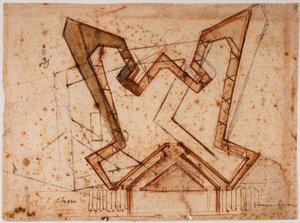 Vesting van de poort naar de weide door Michelangelo Buonarroti