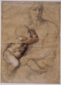 Madonna en Kind, ca. 1525 door Michelangelo Buonarroti