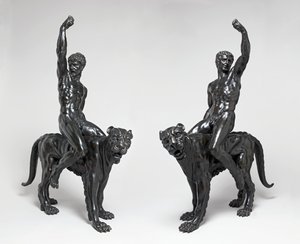 Naakte bacchanten rijdend op panters, ca. 1506-08 door Michelangelo Buonarroti