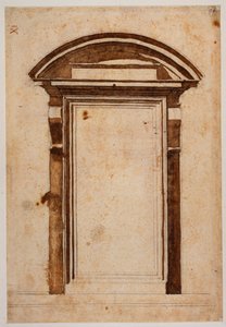 Portaalstudie voor de Laurentiaanse Bibliotheek door Michelangelo Buonarroti