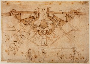 Project van wallen voor een poort door Michelangelo Buonarroti