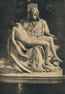 Rome - Basiliek van Sint-Pieter. Pieta door Michelangelo, 1910