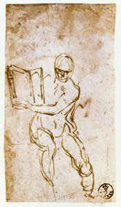 Plafond van de Sixtijnse Kapel (1508-12): schets voor een van de profeten door Michelangelo Buonarroti