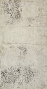 Studie voor Het Laatste Oordeel (verso) door Michelangelo Buonarroti